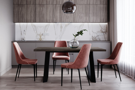 Стул B140 (B140 ROSA VL34 BK VD)